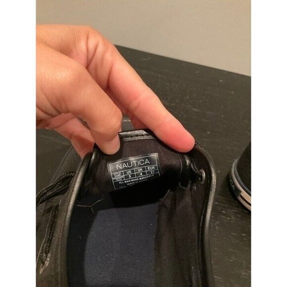 Nautica Spinnaker Black Loafer Shoes Boys Size 5 EXCELLENT CONDITION - Picture 5 of 7